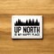 Solid Knotty Pine Rustic Wooden Wall Sign 9x12 Inch "Up north is my happy place"